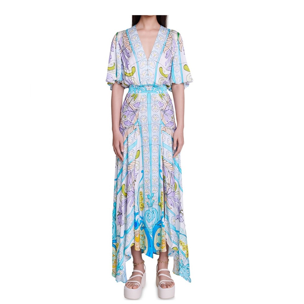 Brand New! Maje rezaique printed dress size 36